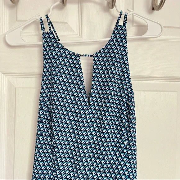 Forever 21 | Blue Fit And Flare Printed Chiffon Dress - Picture 4 of 10